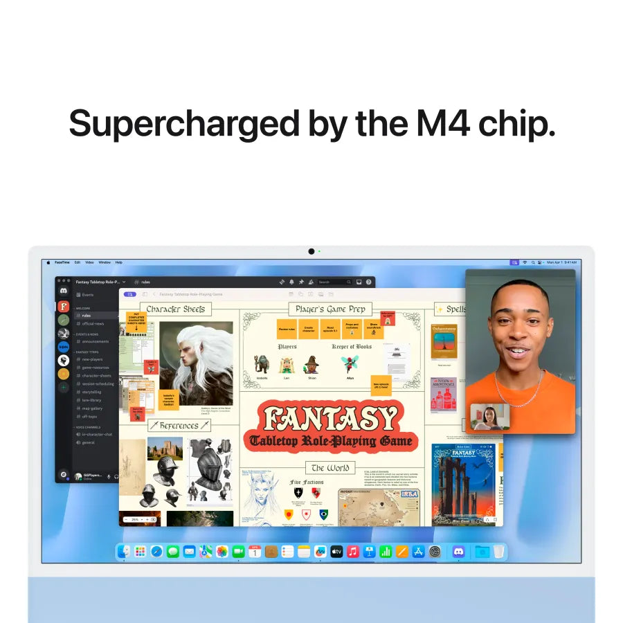 24-inch iMac with Retina 4.5K display: Apple M4 chip with 10‑core CPU and 10‑core GPU, 24GB, 512GB SSD