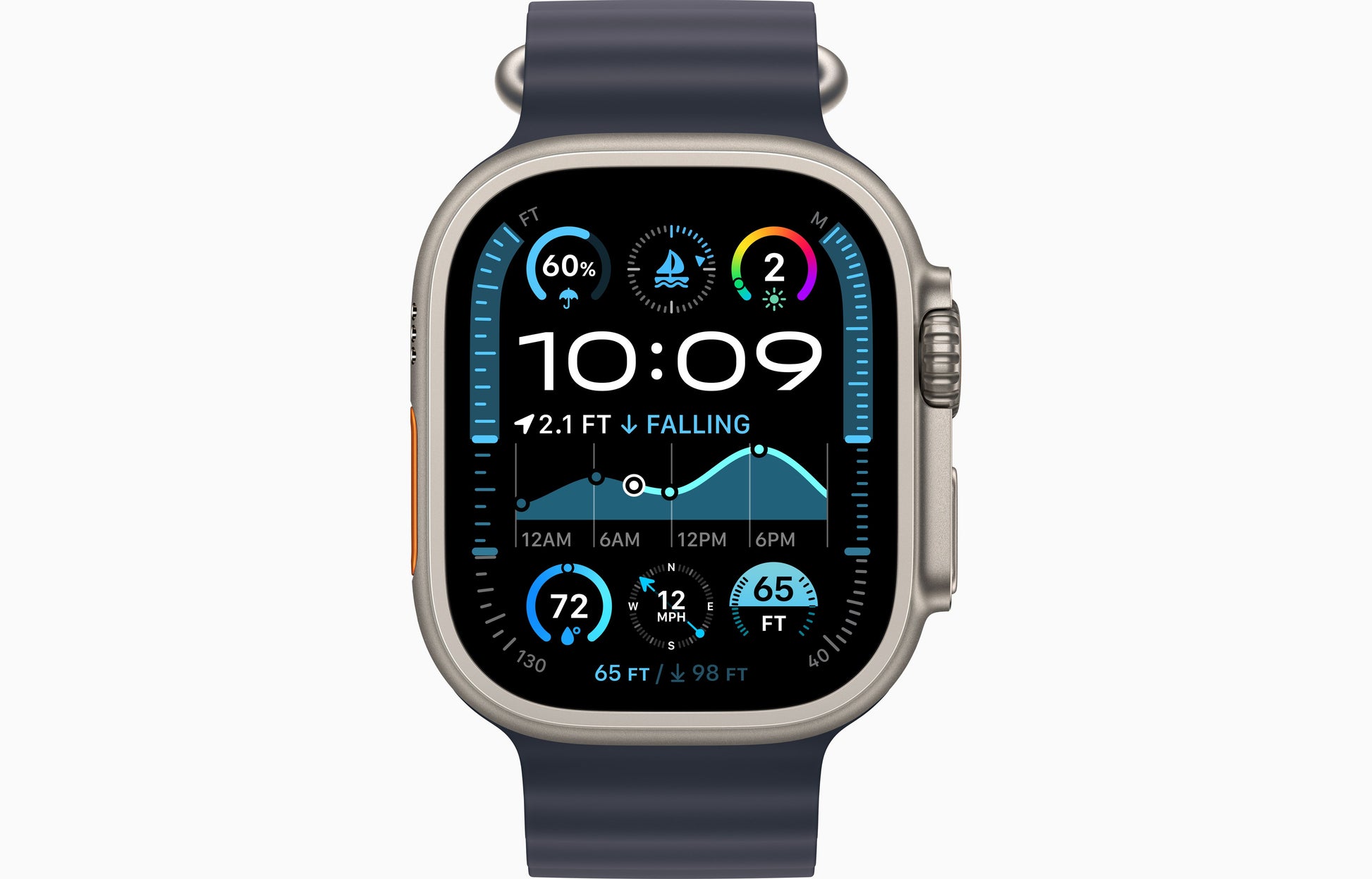 Apple Watch Ultra 2 Titanium Case with Ocean Band