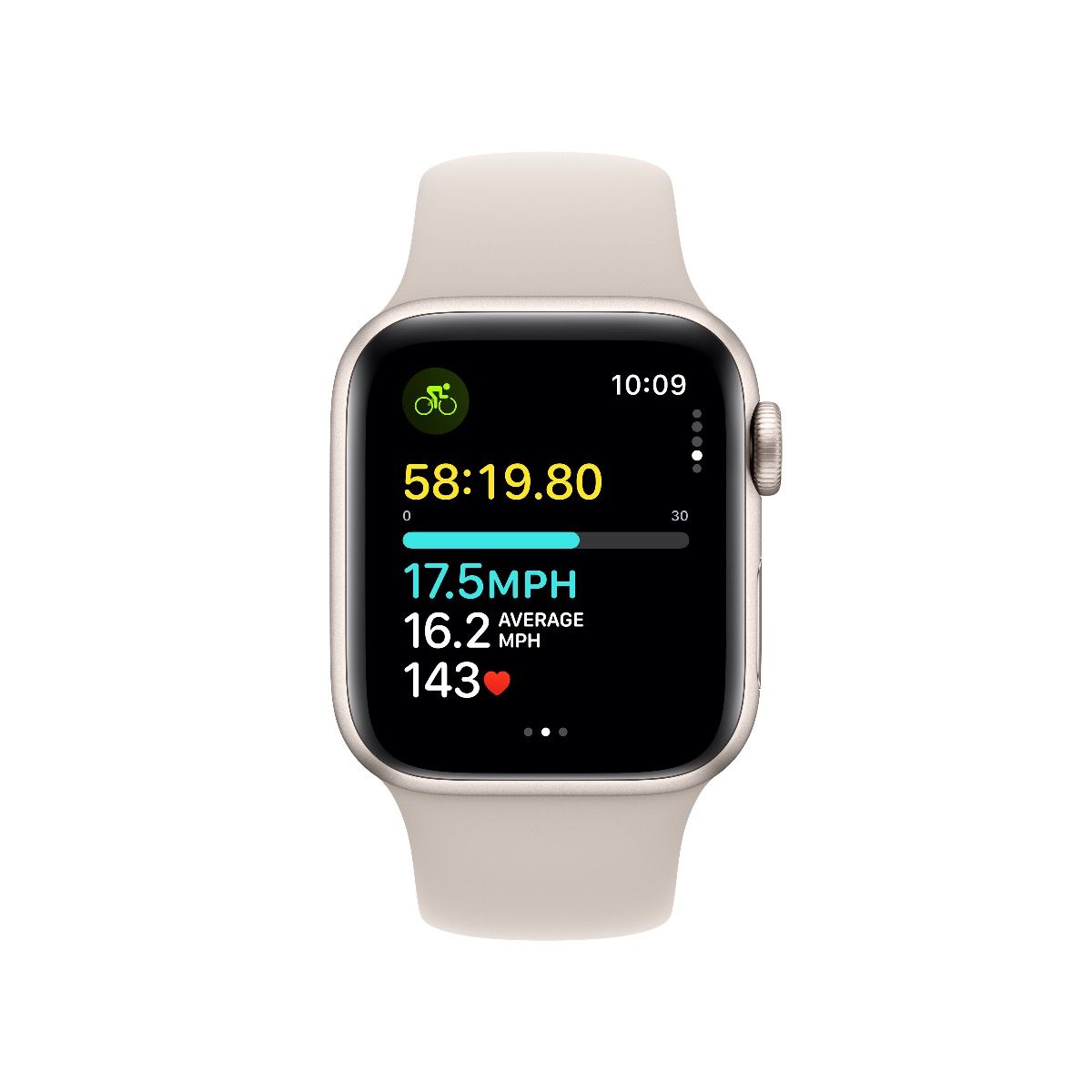 Apple Watch SE Starlight Aluminium Case with Starlight Sport Band